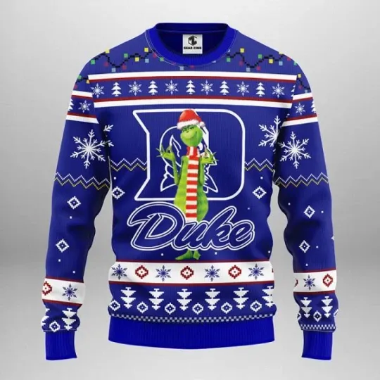 Discover Duke Blue Devils Funny funny character Ugly Sweater Partyugly sweater ideas  Ugly Christ