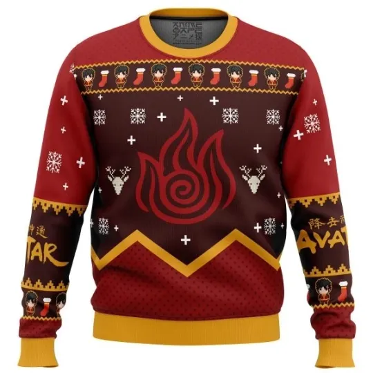 Discover Firebenders Fire Nation Avatar Ugly Sweater Partyugly sweater ideas  Ugly Christ