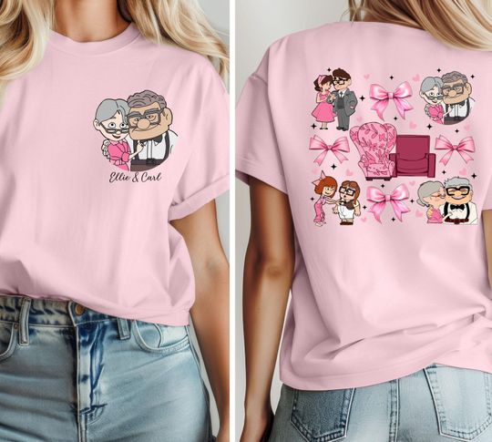 Discover Custom Valentines Day Shirt, Ellie And Carl Valentine Shirt, Disney Honeymoon Shirt, Personalized Valentine Gift