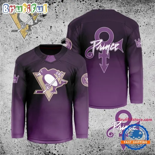Discover Pittsburgh Penguin Personalized Prince Night Hockey Jersey