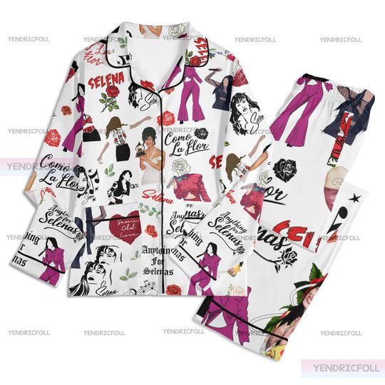 Selena Quintanilla Adult Pajamas Set, Christmas Gifts, Lounge & Sleepwear
