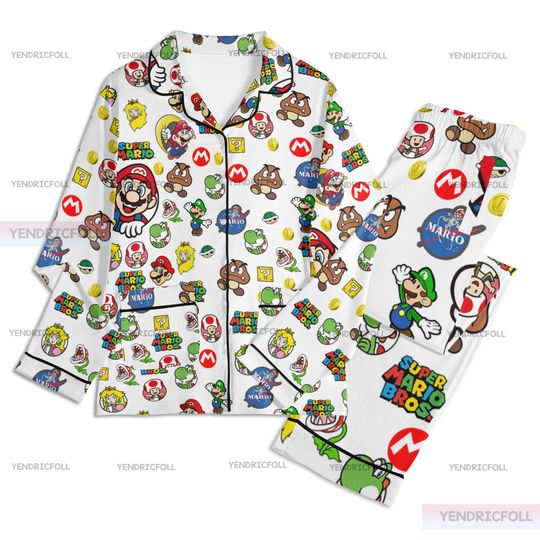 Discover Super MarioAdult Pajamas Set, Halloween Gifts, Lounge & Sleepwear