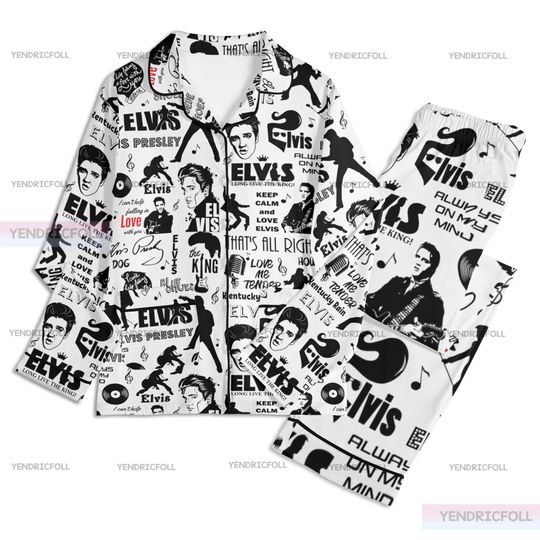 Discover Elvis Presley Adult Pajamas Set, Music Gifts, Lounge & Sleepwear