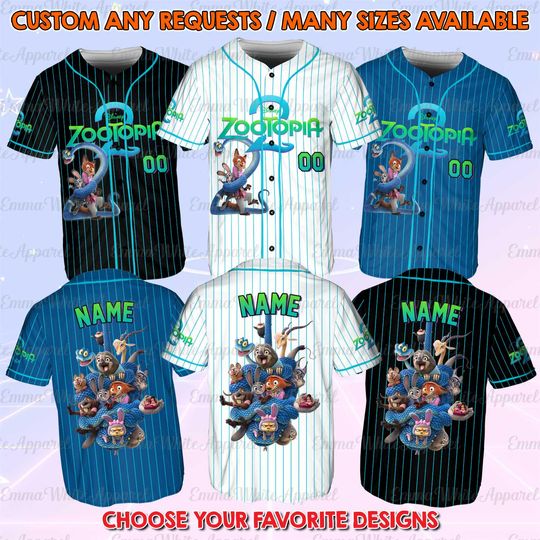 Discover Disney Zootopia 2 Baseball Jersey, Disney Zootopia 2 New Movie Shirt, Gary De Snake Dr Fuzzby Jersey, Disneyland Family Outfit Shirt