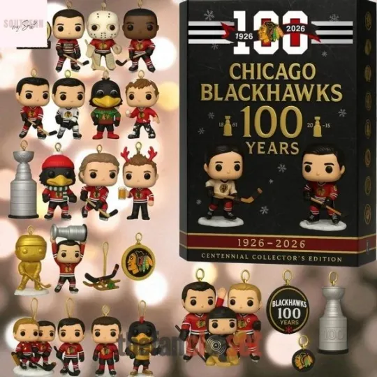 Discover 2025 Chicago Hockey 100th Anniversary Holiday 2D Advent Calendar Countdown Gift