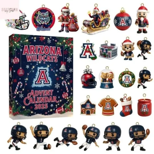 2025 Arizonna College Wildcats Holiday Advent Calendar – Countdown Gift
