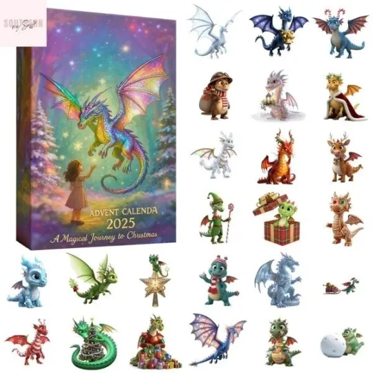 Discover HOT!!A Magical Journey To Christmas Dragon 2025 Holiday Advent Calendar