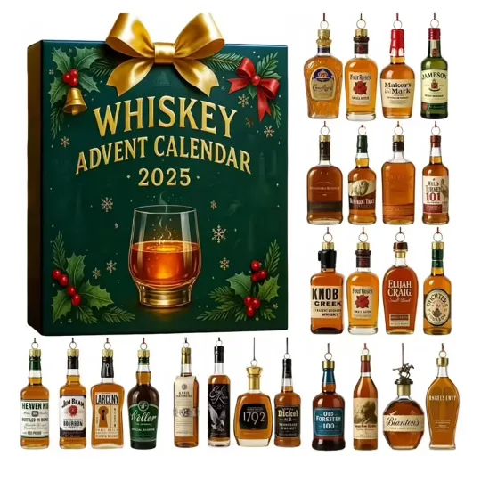 Discover 2025 Whiskey Advent Calendar:3D Style 24 Days Without Repetition,Christmas Decor
