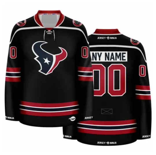 Discover Houstton Texann Black Hockey Jersey Fullsize, Gift For Fans, Christmas Gift