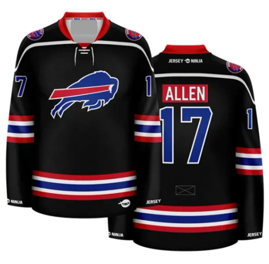 Discover Buffalo Bill Black Crossover Hockey Jersey, Gift For Fans, Christmas Gift