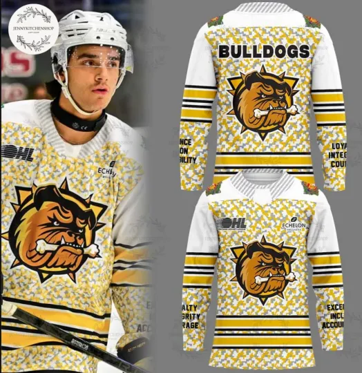 Discover Brantford Bulldog 2025 Military Appreciation Night Hockey Jersey