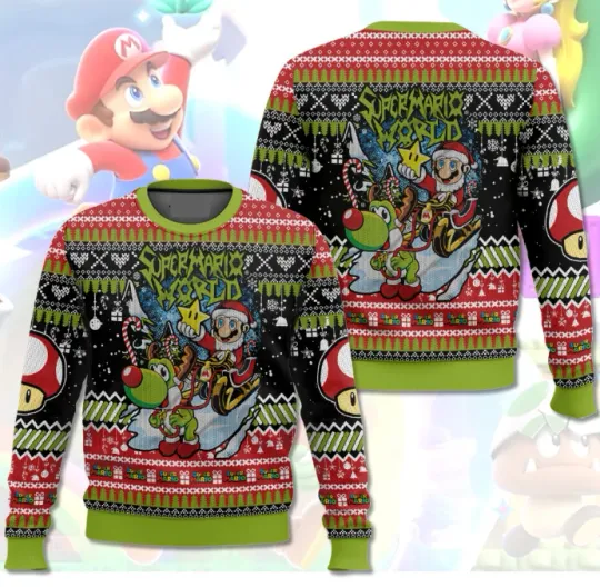 Discover Super Mario World Ugly Christmas Sweater, Gift For Fans, Christmas Gift