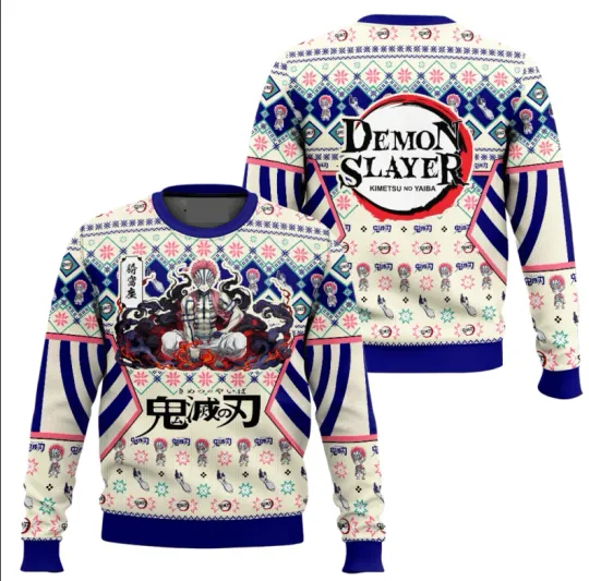 Discover demon Akaza Ugly Christmas Sweater, Gift For Fans, Christmas Gift