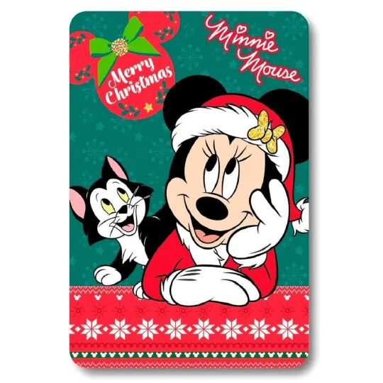 Discover Disney Minnie Mouse Christmas Fleece Blanket