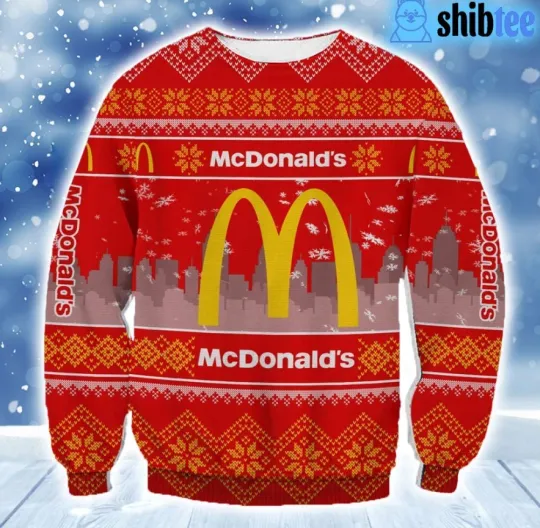 Discover Mcdonalds Ugly Christmas Sweater Fullsize, Gift For Fans, Christmas Gift