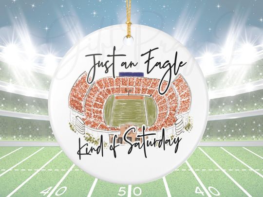 Auburn Football Ornament | Watercolor Stadium Art, Southern Gift