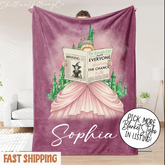 Discover Vintage Witchy Fleece Blanket Cozy Gothic Throw for Musical Theater Gift