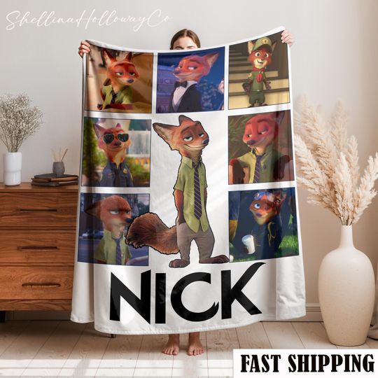 Discover Custom Zootopia Fleece Blanket with Names, Perfect Birthday and Christmas Gift
