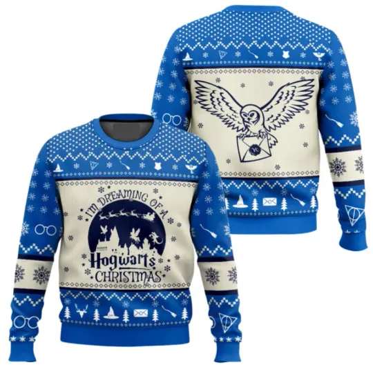 Harry Potter Im Dreaming Of A Hogwart Christmas Ugly Sweater