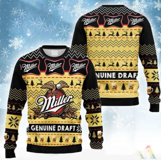 Discover Miller1 High Life Santa Hat Christmas Ugly Christmas Sweater