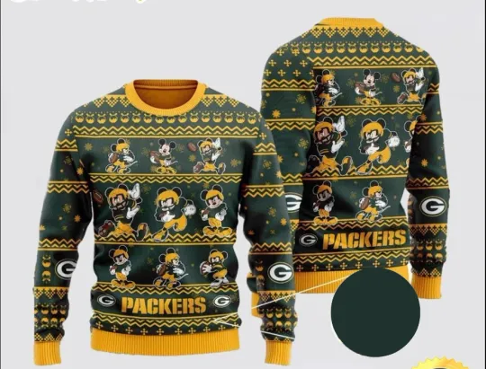 Discover Green Bay Packer Captain Mickey1 Mouse Ugly Sweater