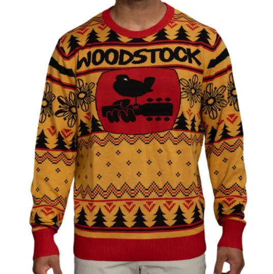 Woodstock Ugly Christmas Sweater, Gift For Fans, Christmas Gift