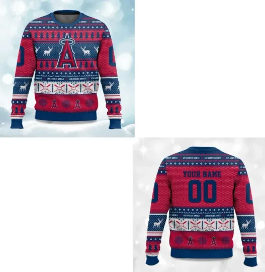 Discover Christmas Athletics 2025 Baseball Personalized Ugly Sweater, Gift For Fans, Christmas Gift