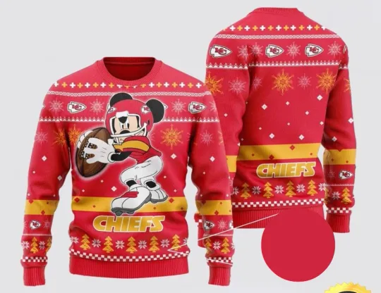 Discover Kansas City Chief Mickey1 Mouse The Decisive Throw Ugly Sweater