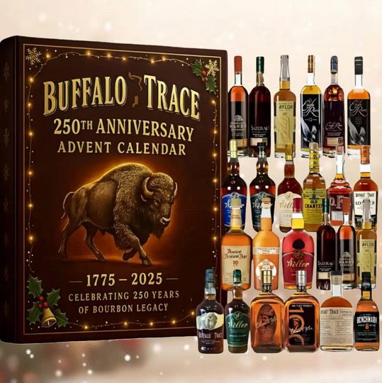 Discover Bourbon 2D Acrylic Advent Calendar, Bourbon For Adults - 24 Playful Whiskey Ornaments