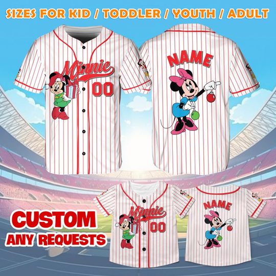 Discover Minnie Christmas Jersey, Minnie Mouse Christmas Party Shirt, Disney Trip 2025 Shirt, Minnie Mouse Gift, Minnie Mouse Fan, Family Trip Shirt