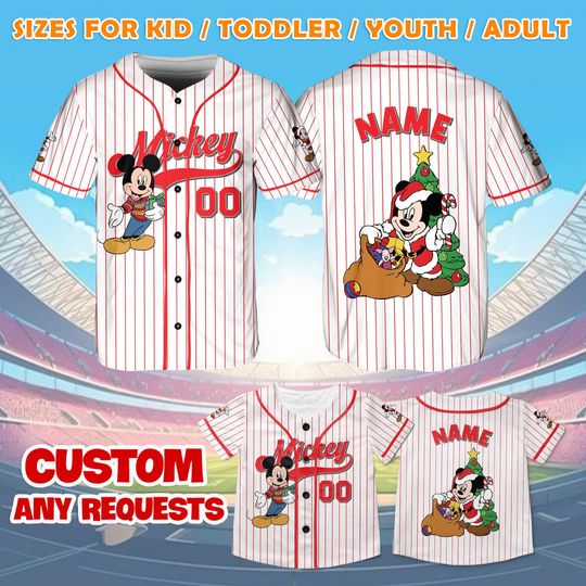 Discover Mickey Mouse Christmas Jersey Shirt, Christmas Mickey Party Jersey, Mickey Christmas Gift Jersey, Mickey Mouse Fan Shirt, Family Trip Shirt