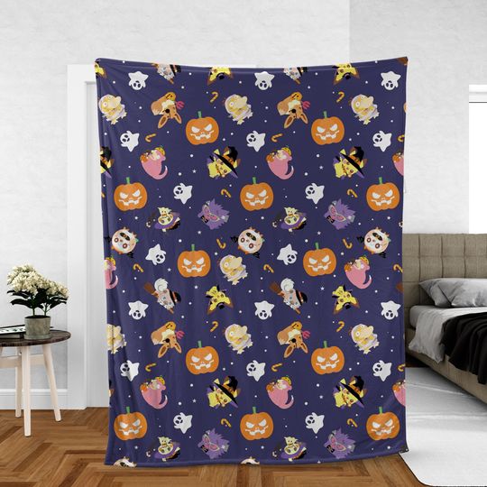Anime Poke Cozy Fleece Blanket, Poke Lover Gift, Birthday Blanket