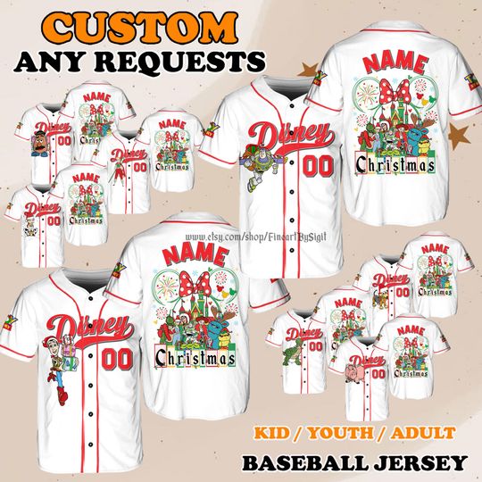 Lotso Duke Caboom Jersey Shirt, Disneyland Toy Story Christmas Jersey, Christmas Holiday Gift Shirt, Gabby Gabby Trixie Combat Carl Shirt