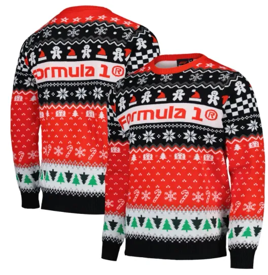 Discover Formula 1 Fairisle Christmas Jumper Ugly Sweater