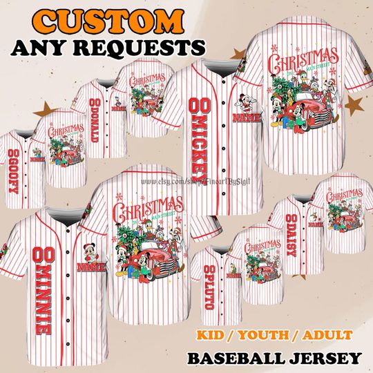 Discover Disney Christmas Jersey Shirt, Pluto Donald Holiday Outfit, Family Matching Disneyland Holiday Gift Shirt