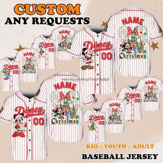 Discover Mickey and Friends Christmas Jersey, Goofy Pluto Holiday Outfit, Family Matching Disneyland Holiday Gift Shirt