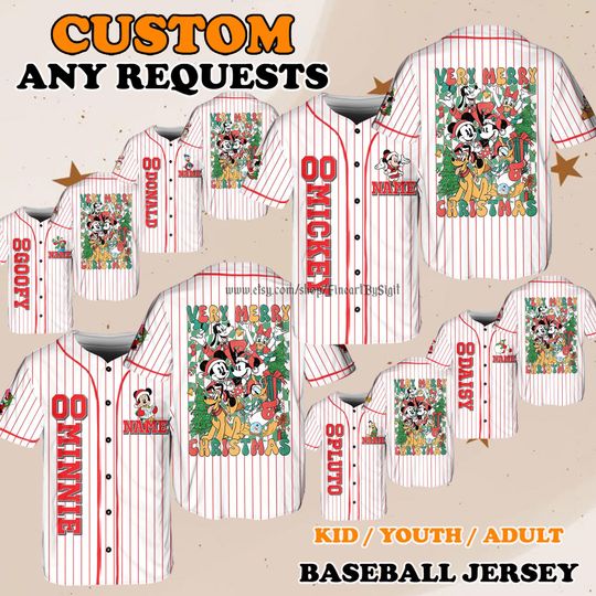 Discover Disney Christmas Jersey, The Most Magical Place on Earth Shirt, Goofy Minnie Holiday Outfit, Family Coordinated Gift for Trip