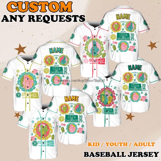 Discover runDisney Virtual 12Ks 4K Challenge Jersey Shirt, The Muppets Christmas Jersey, Disney Piggy Gonzo Kermit Shirt, Rundisney Matching Shirt