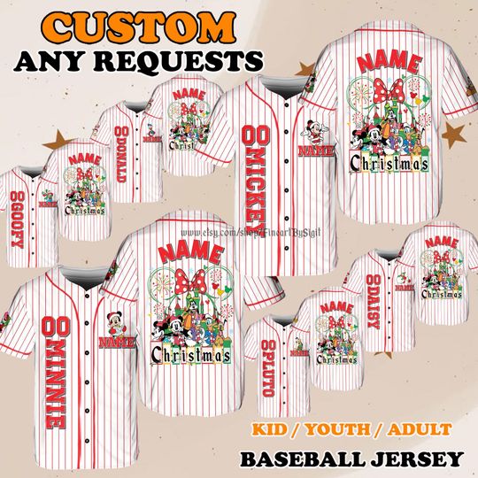 Discover Donald Daisy Holiday Outfit, Mickey and Friends Christmas Jersey Shirt, Family Matching Gift for Disneyland Trip