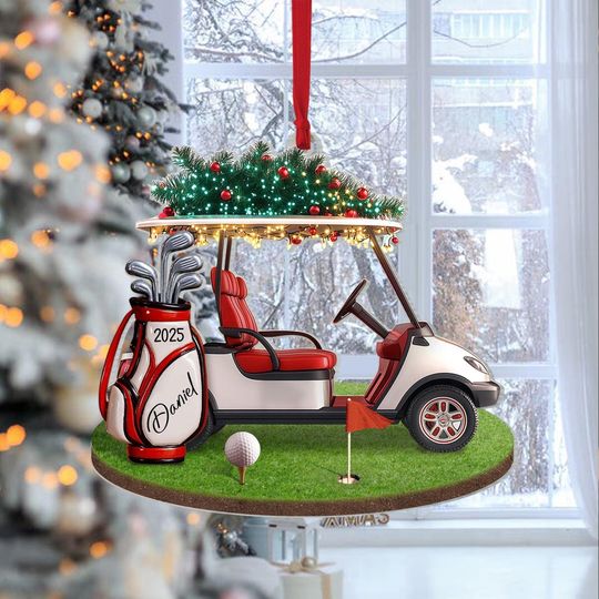 Discover Custom Golf Christmas Ornament,Golf Backpack Ornament,Golf Club Keepsake,Golf Lover Gift for Golf Dad, Gift For Pro Golfer, Golf Player Gift