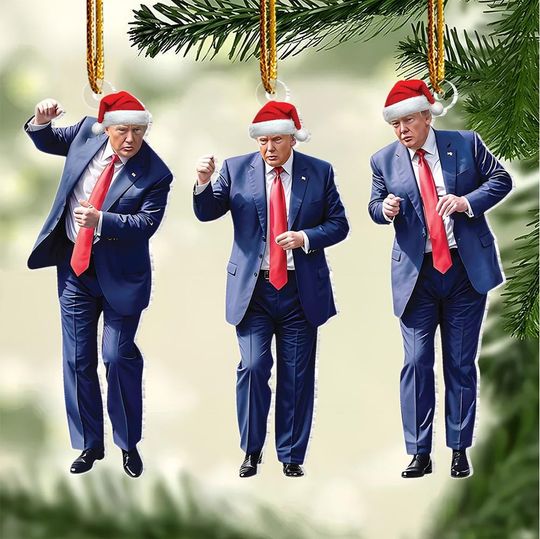 Discover Trump Dance Christmas Ornament, Christmas Santa Trump Ornament, Humorous Trump Ornament, Christmas RepublicanGift, Trump Dancing Ornament