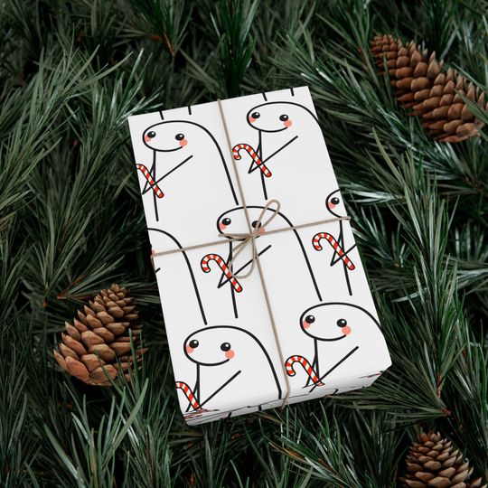 Discover Festive Meme Gift Wrap Papers Cute Characters, Holiday Wrapping Paper, Christmas Decor, Unique Gift Wrap Designs, Gift Wrapping Essentials