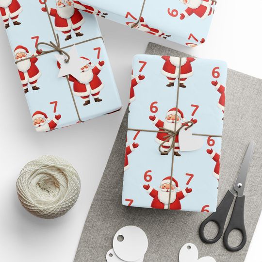 Discover 67 Christmas Wrapping Paper, 67 Meme Christmas Gift Wrap, Kids Funny Wrapping Paper, Unique Gift Wrap, Retro Christmas Wrapping Paper