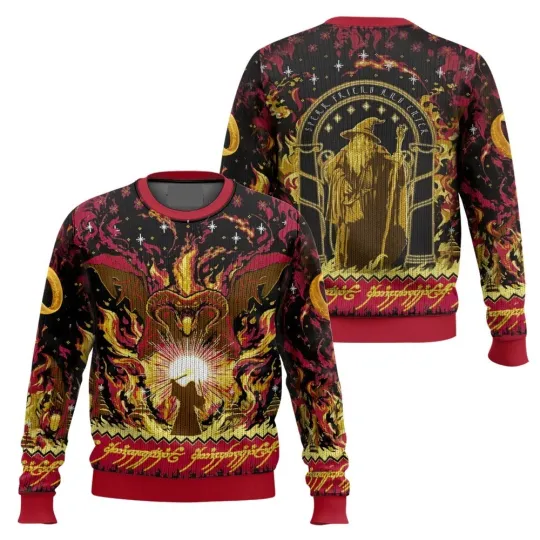 Discover You Shall Not Pass Balrog The 1Lord Of The "Ring Ugly Christmas Sweater