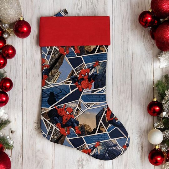 Spider-Man Christmas Stocking, Superheros, Comic Book Character