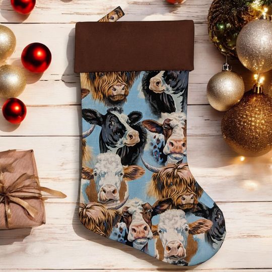Discover Cows Christmas Stockings, Farm Animals, Barn Decor, Rustic