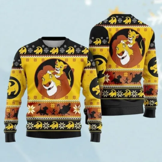 Discover Young Lion Prince Animal Movie Ugly Christmas Sweater Fullsize, Gift For Fans, Christmas Gift