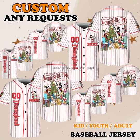 Discover Disney Christmas Jersey, Wonderful Time Mickey and Friends Shirt, Pluto Goofy Holiday Outfit, Family Matching Christmas Gift