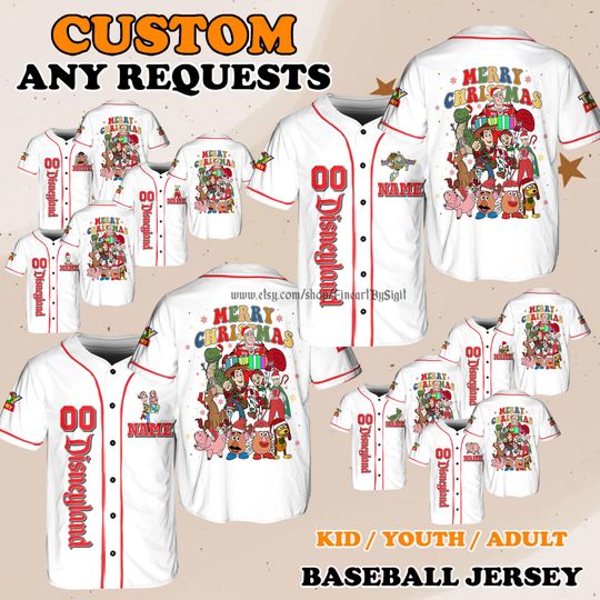 Discover Toy Story Youve Got a Friend in Me Baseball Jersey, Woody Buzz Lightyear Jersey Shirt, Disney Christmas Outfit, Family Matching Outfit