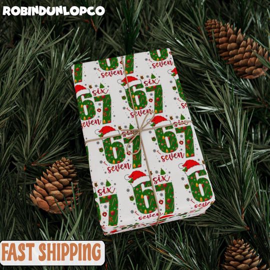 Discover 67 Christmas Wrapping Paper, 67 Meme Christmas Gift Wrap, Kids Funny Wrapping Paper, Unique Gift Wrap, Brain Rot, Gen A Meme, Holiday Gift